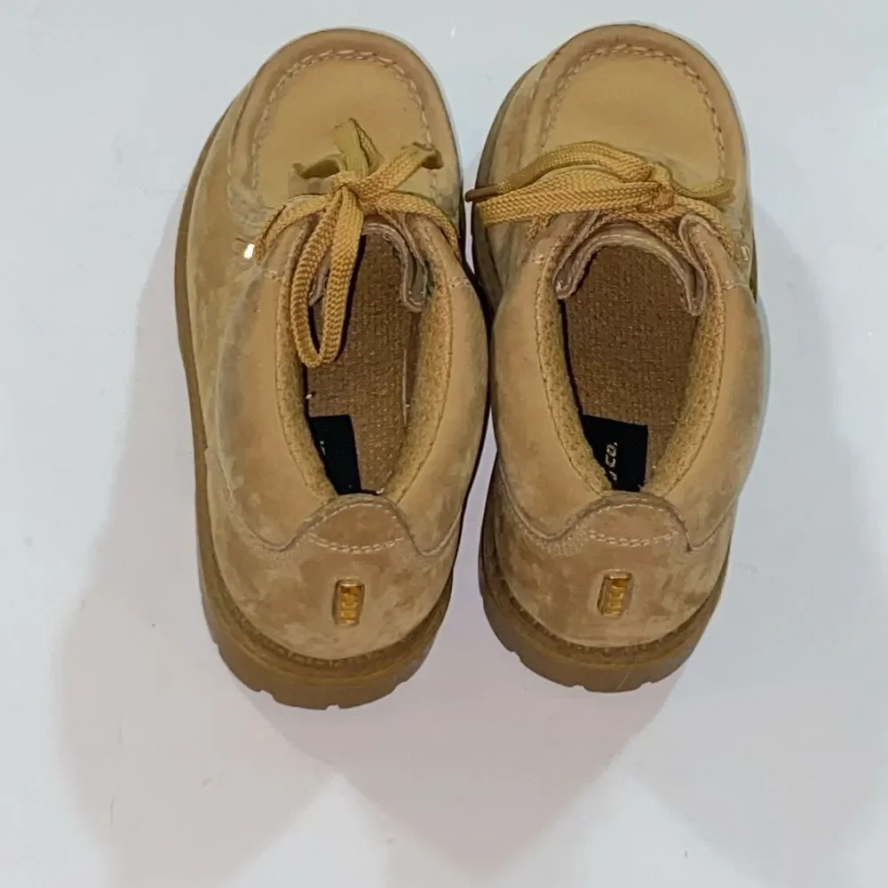 Tan Moccasin Shoes with Classic Design Kids Size 10C